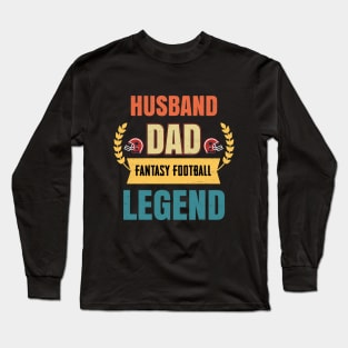 Husband Dad Fantasy Football Long Sleeve T-Shirt